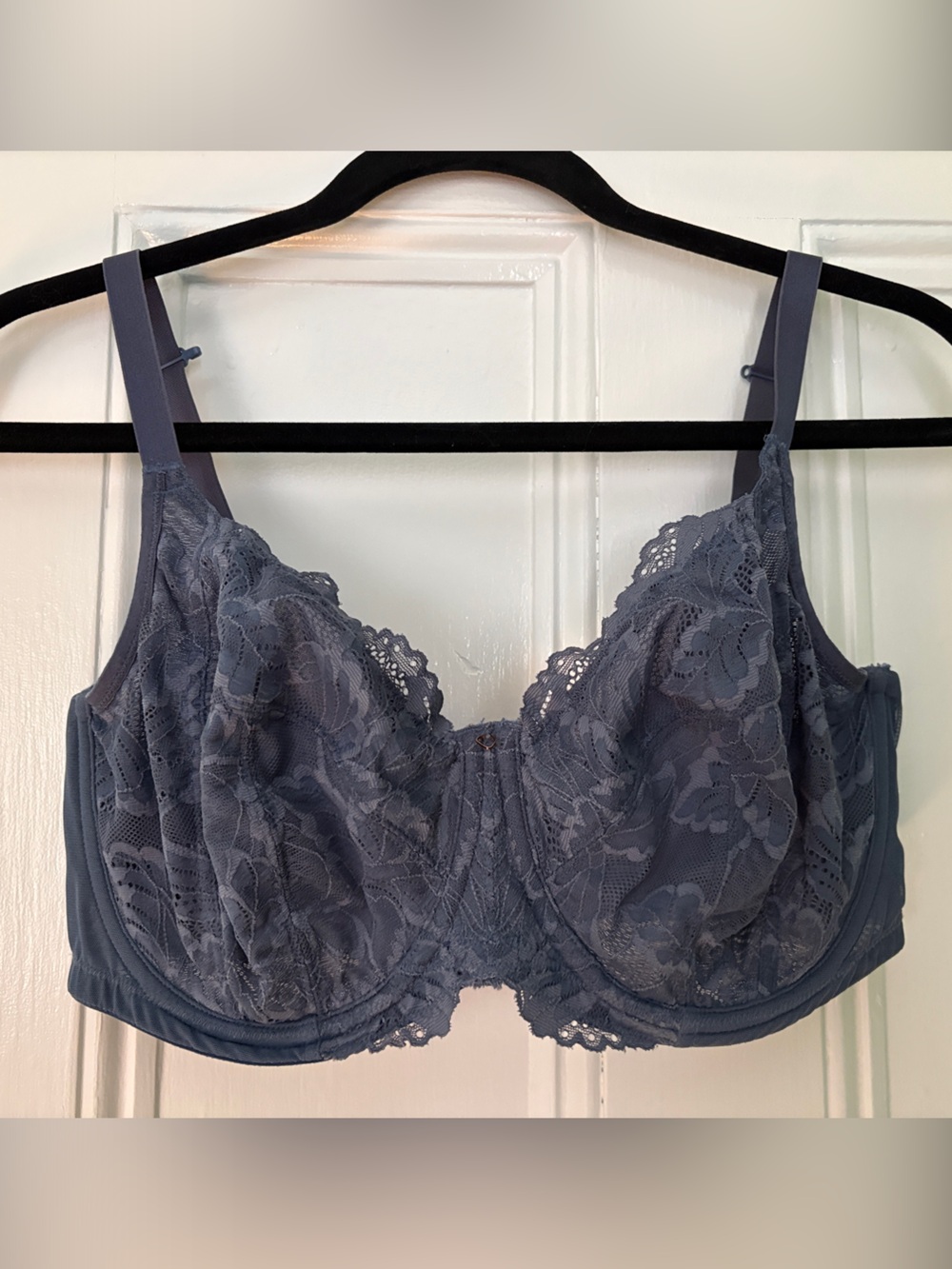Panache Lace Underwire Bra in Slate Blue